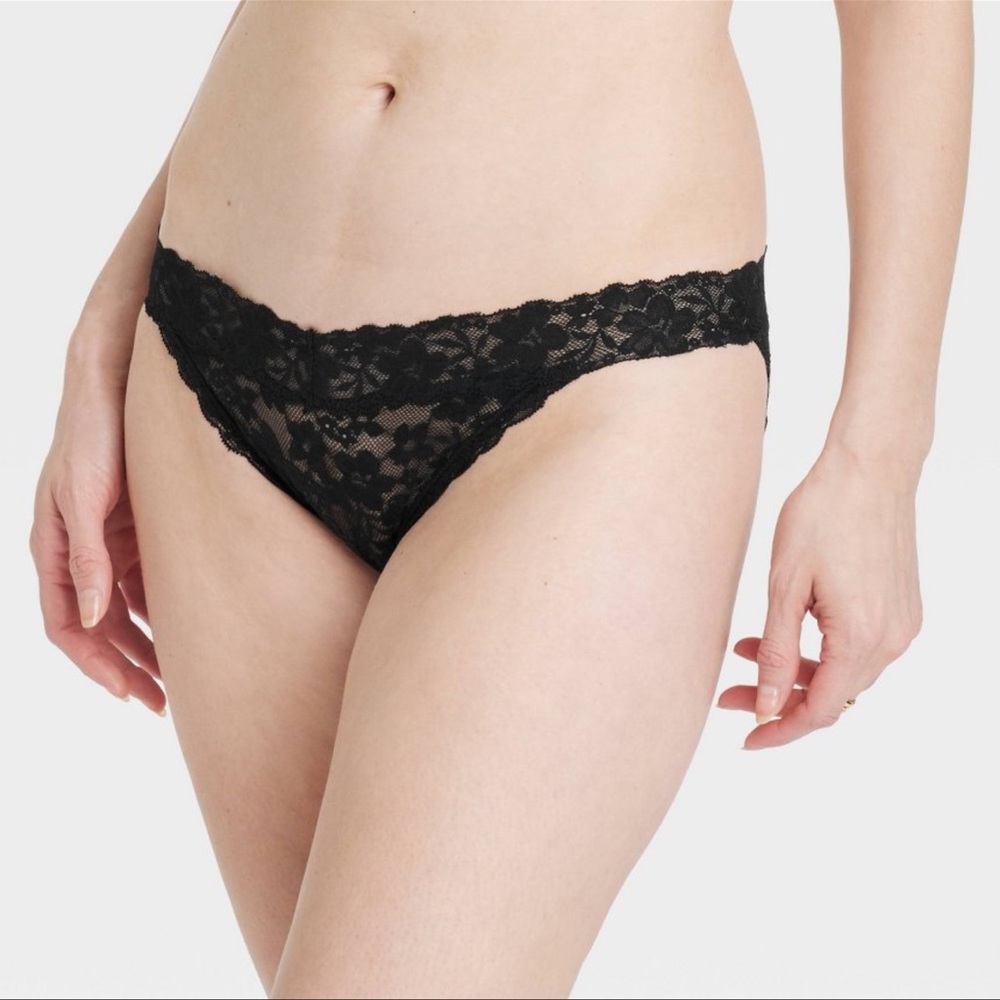 ✨ Pack of 3 ✨ Women's Allover Lace Bikini Underwear - Auden™ Black Small